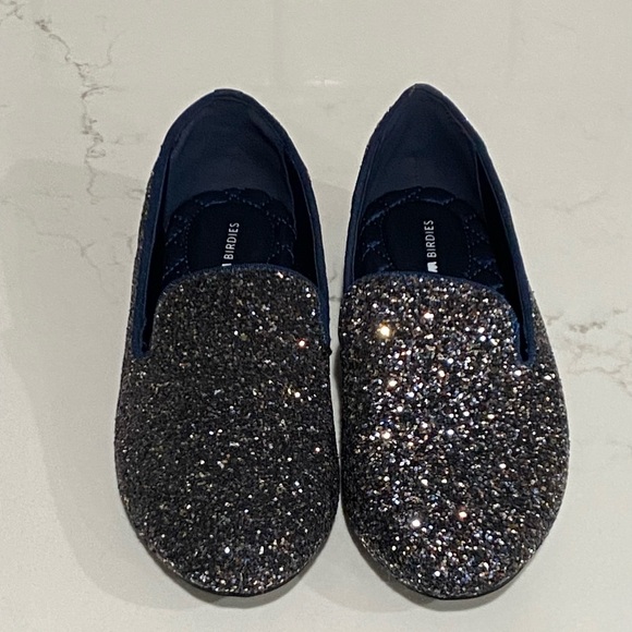 Birdies Starling Glitter Ballet Loafer Flats In Navy Women’s Size 7 New - Picture 2 of 10